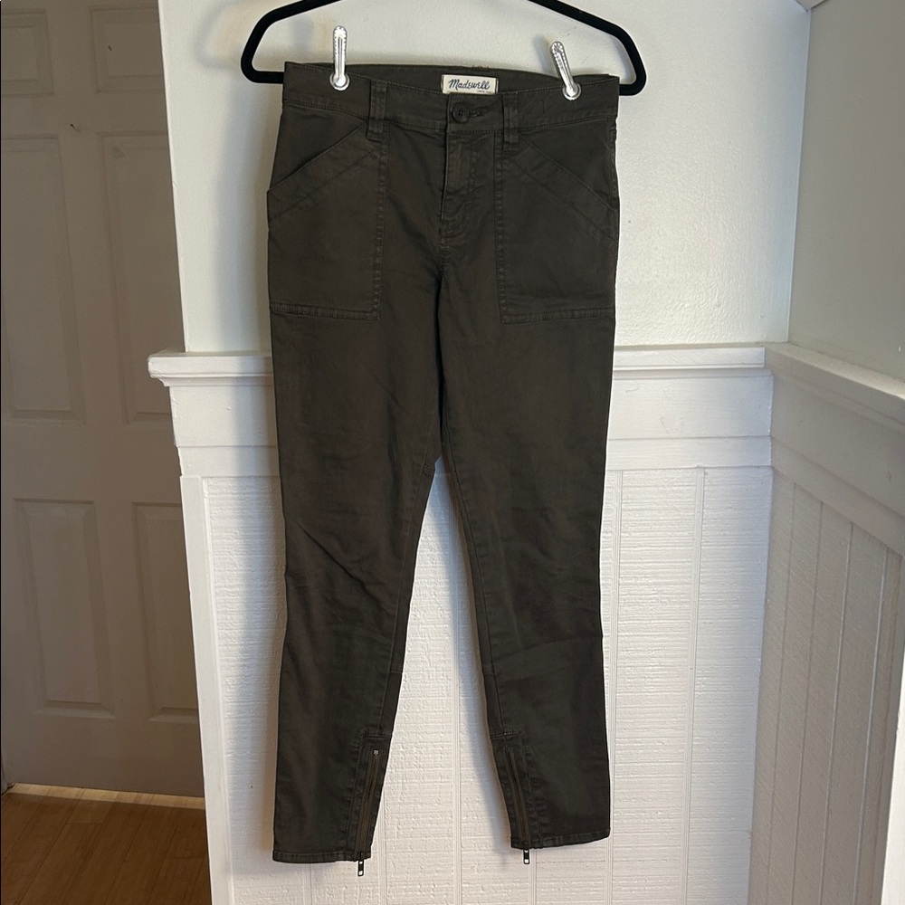 Madewell Dark Green Skinny Fatigue Cargo Pants size 26